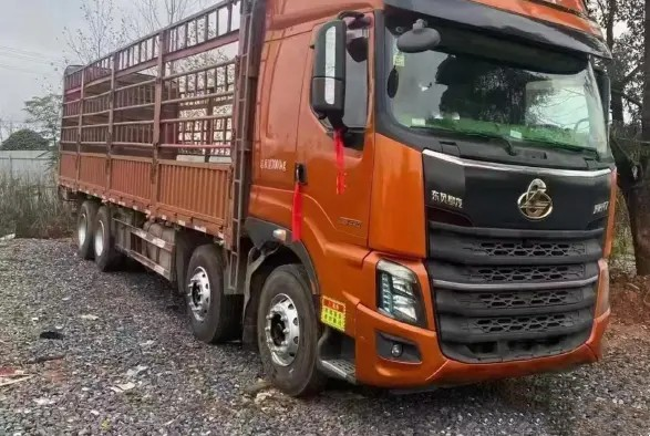 Used Dongfeng Cargo Truck 8×4 420hp Yuchai Engine 12m Lorry 2021
